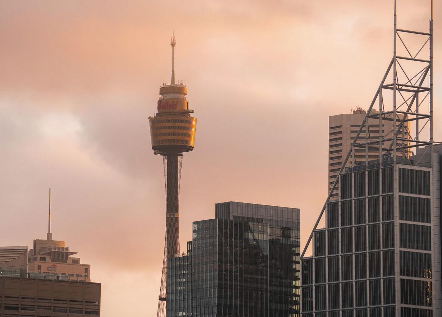 Sydney skyline at sunset